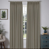"Serene" Custom Heavyweight Linen Drape Pleated - Grayish Green - Miulee